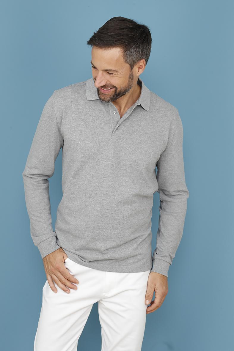 Atlas - Graumelange - Poloshirt