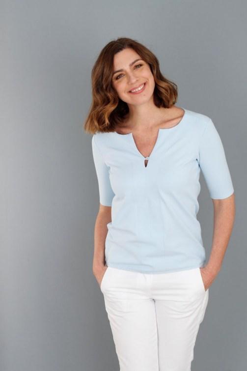 Aniko - Hellblau - Blusenshirt