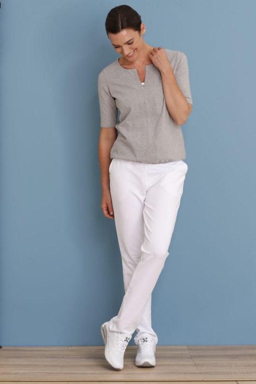 Aniko - Graumelange - Blusenshirt