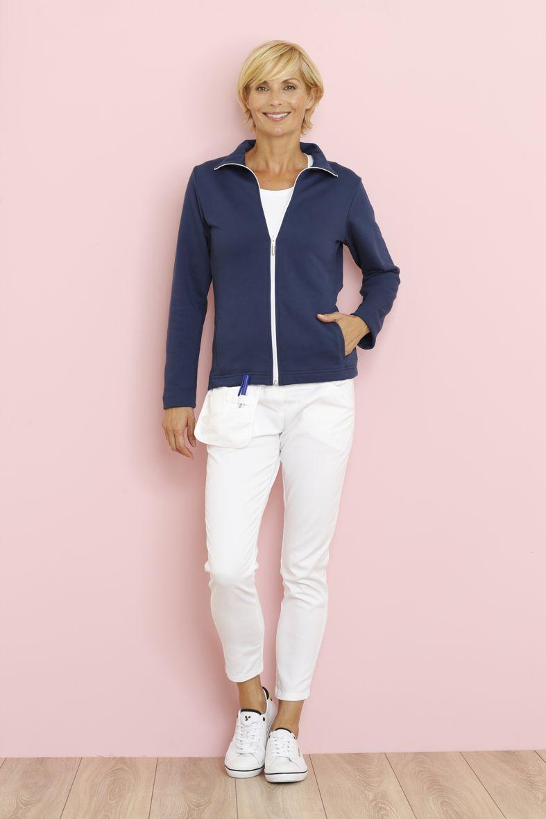 Eva - Marine - Sweatjacke