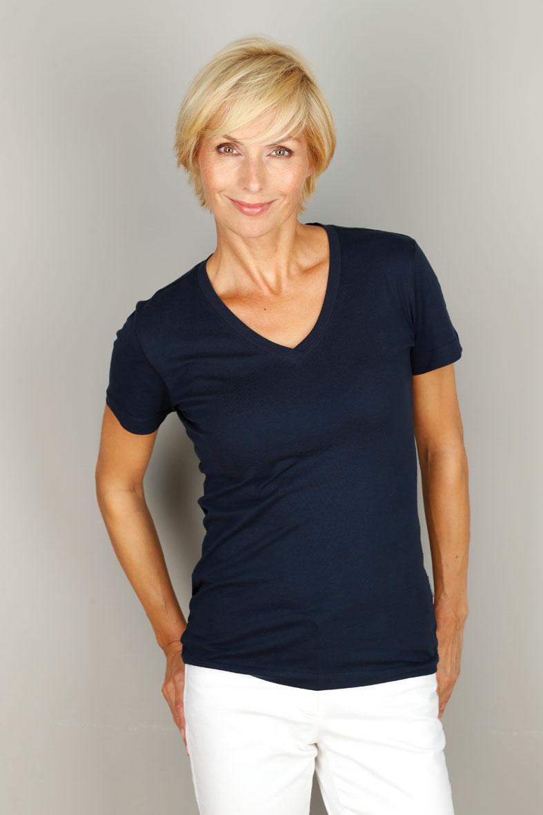 Fenja - Marine - Damen-Kurzarmshirt