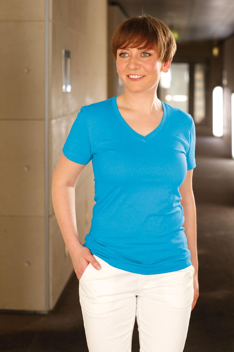 Fenja - Türkis - Damen-Kurzarmshirt