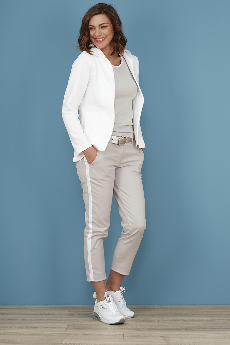 Moira - Weiss - Sweatjacke und Livia - Kitt - Damenhose