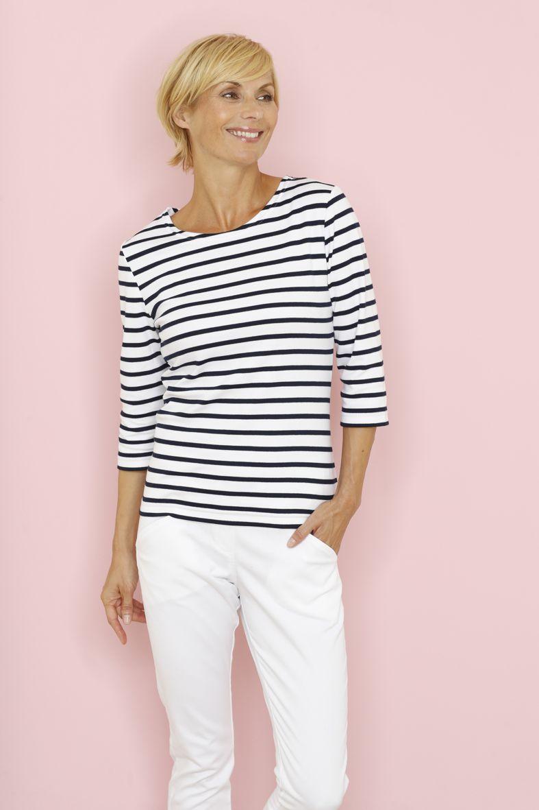 Sophia - Weiss Marine - Longshirt