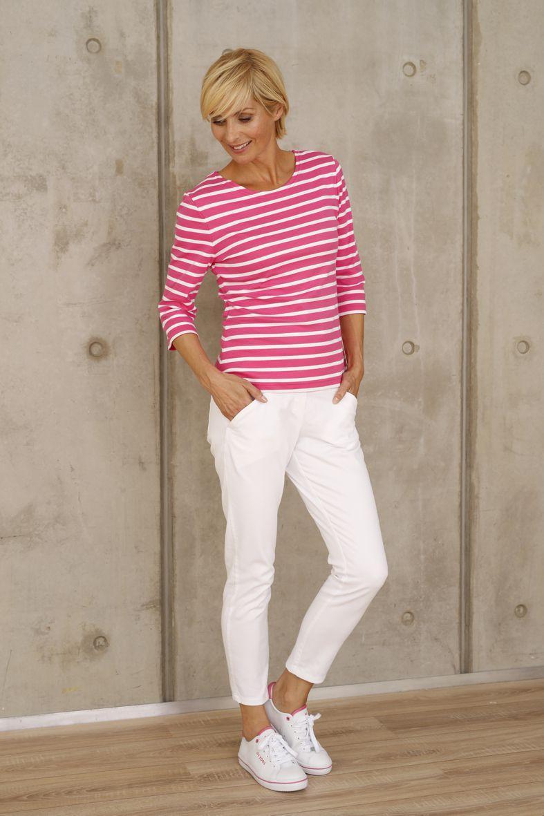 Zsofia - Pink Weiss - Ringelshirt