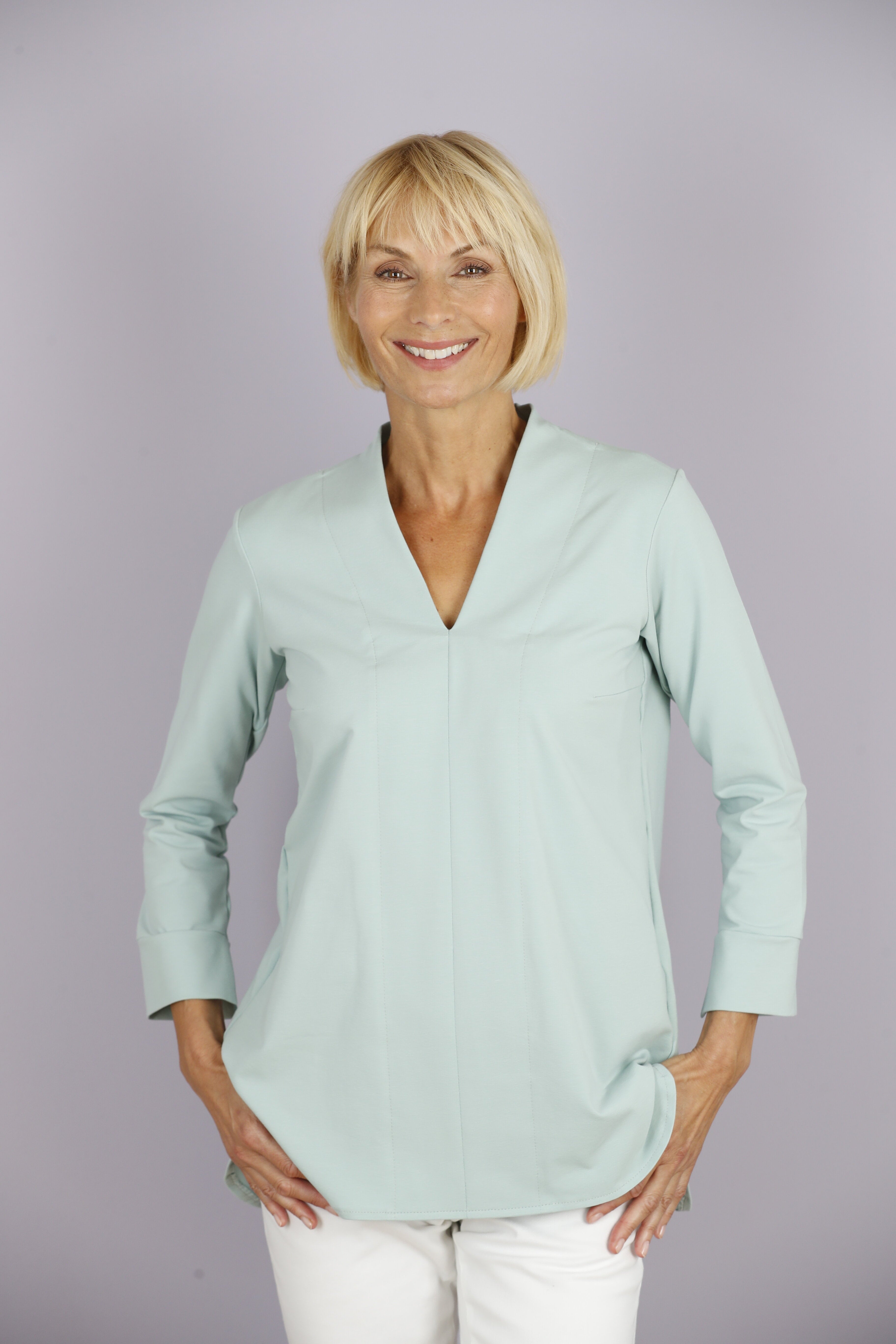 Kirsten - salbei - 3/4-Arm Tunika