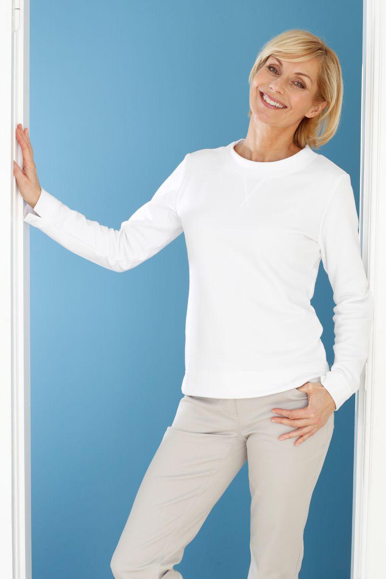 Lanya - Weiss - Langarm-Sweatshirt